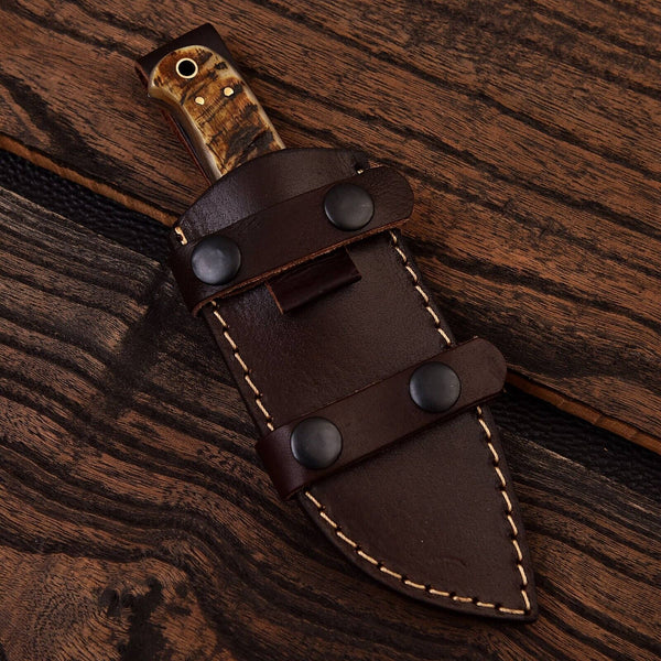 Custom Handmade Damascus Steel Skinning Knife – 4.5