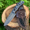 Custom Handmade Damascus Skinning Knife - 4.5” Blade