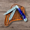 Folding Bull Cutter Knife - Custom Handmade Damascus Steel