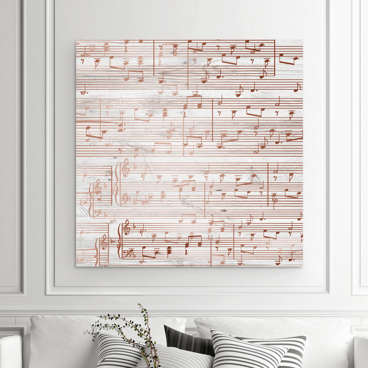 Custom Sheet Music Art - Copper Tone