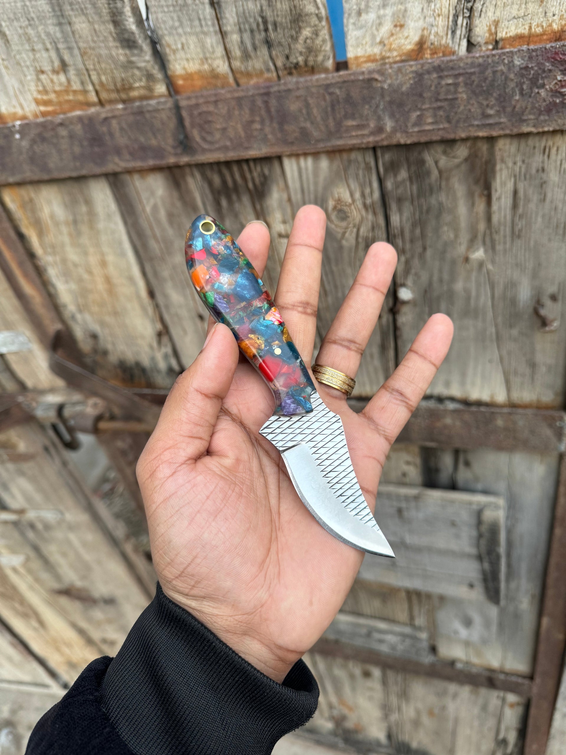 Premium Custom Handmade Western Cowboy Knife – Durable Rasp Tool Blade
