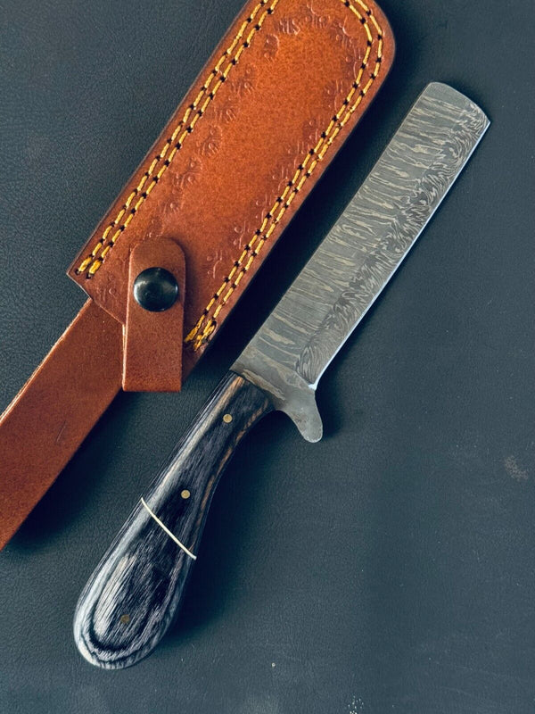 Handmade Damascus Steel Calf Cutter Knife with Pakkawood Handle - 5