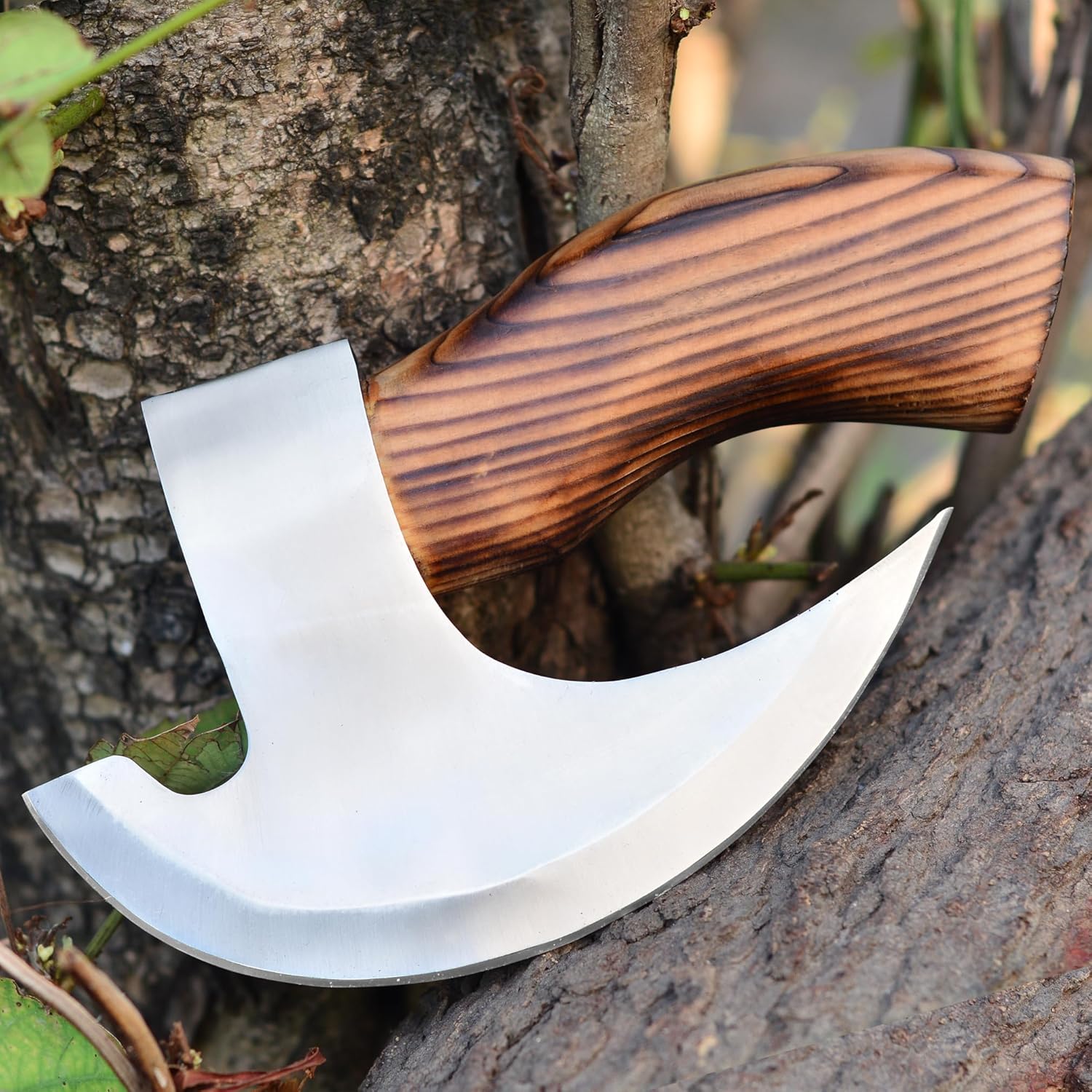 Forged Pizza Cutter – Custom Handmade J2 Steel Blade with Wood Handle