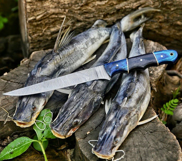 Custom Handmade Damascus Boning Knife – 13