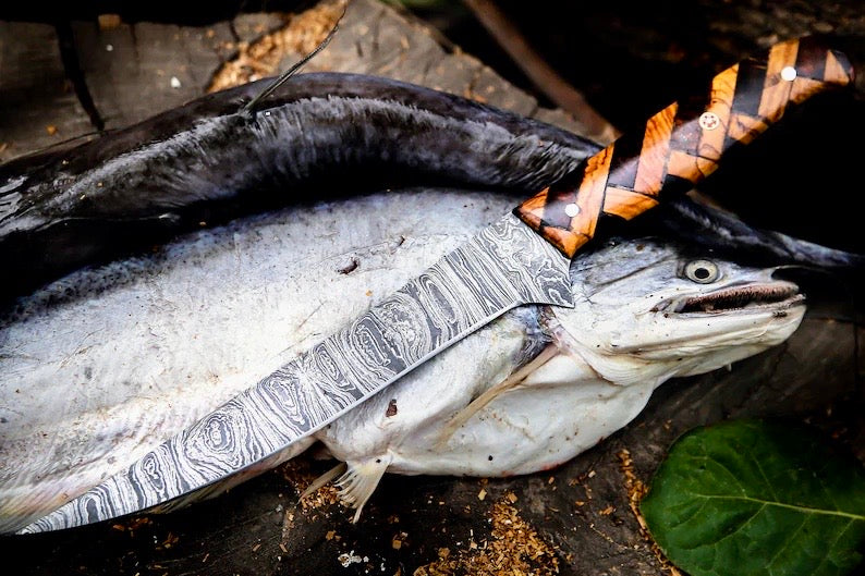 Custom Handmade Damascus Steel Fillet Knife for Sale | 13