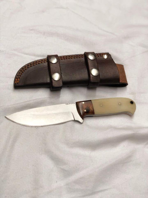 Custom Handmade J2 Steel Skinner Knife with Camel Bone Handle