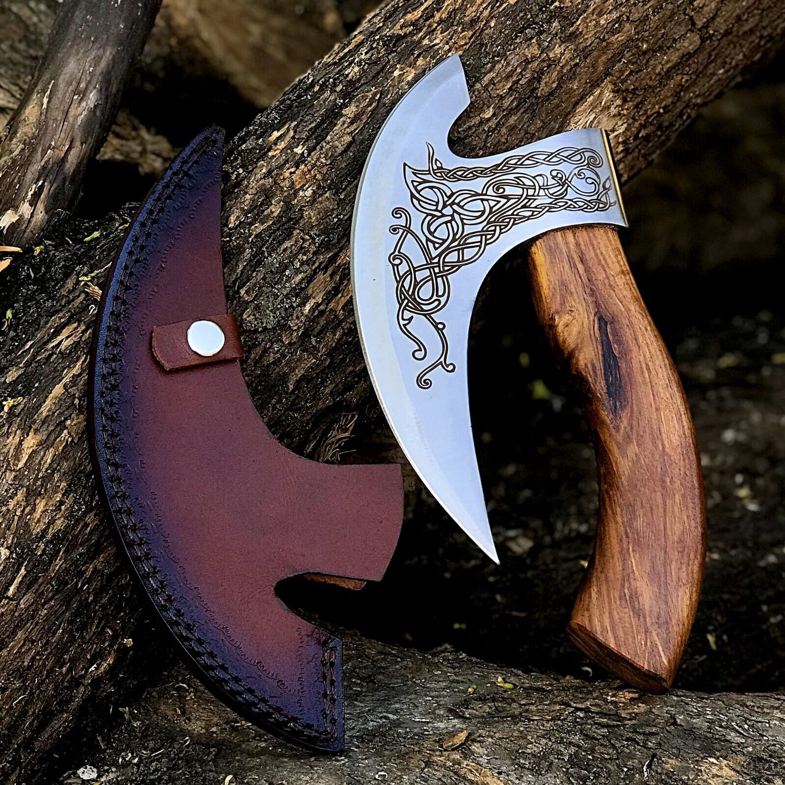 Custom Hand-Engraved Axe Pizza Cutter – 8