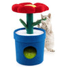 Cute Cat Tree with Flower Padded Perch for Indoor Cats-Red - Red
