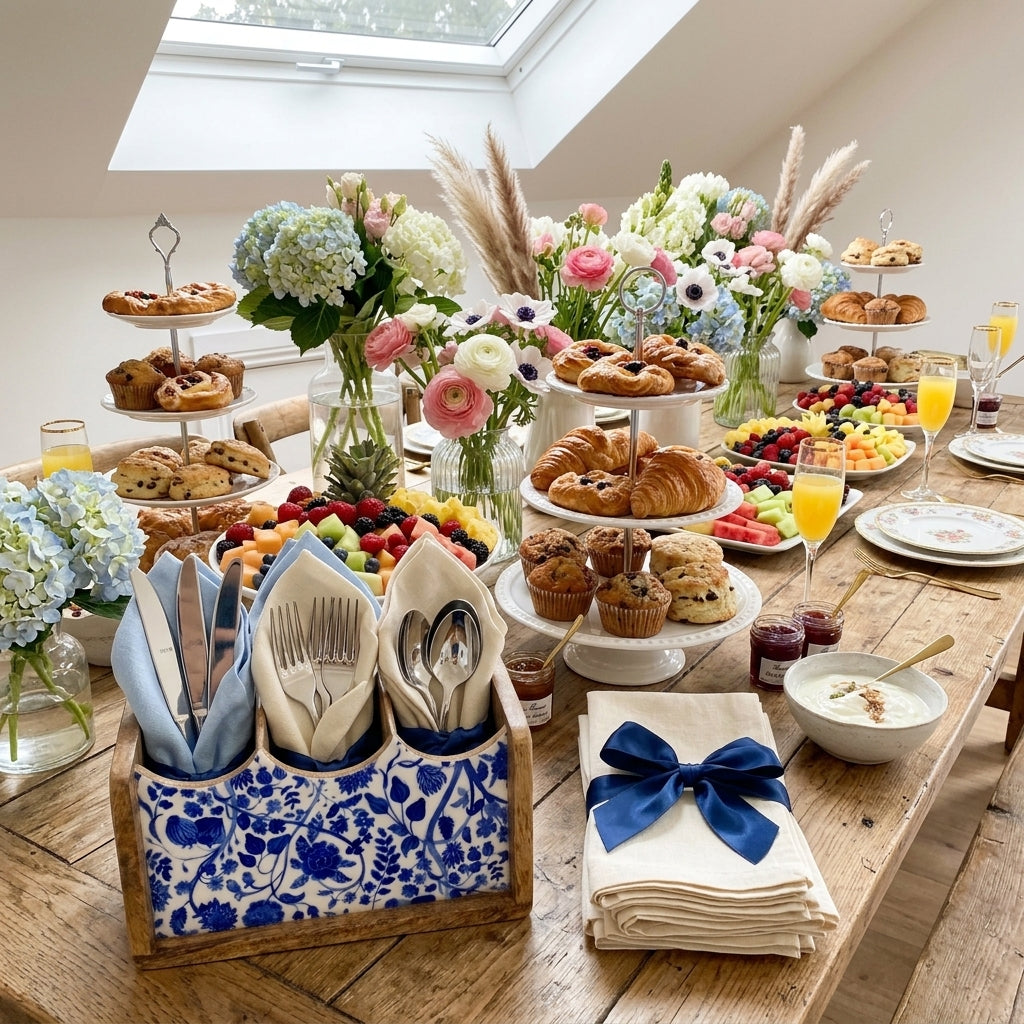 House of Avana Mango Wood Cutlery Stand