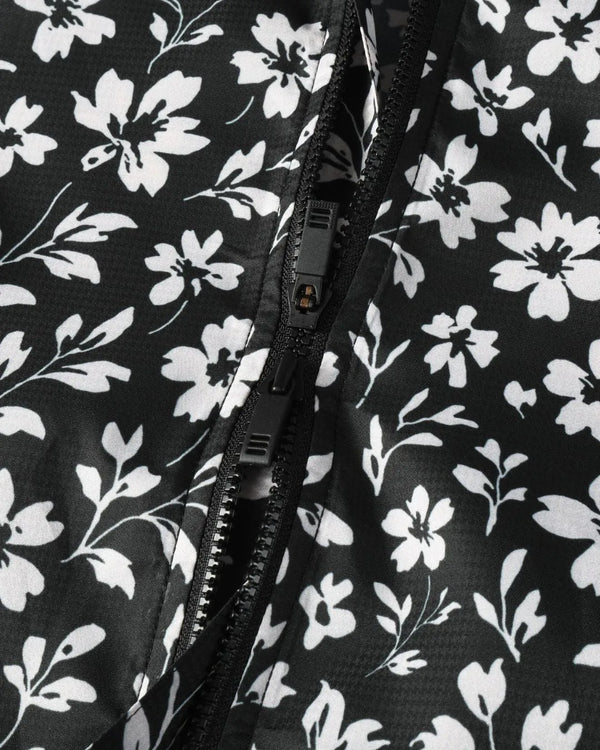 Stop The Wind Cycling Vest - Black Floral Maze