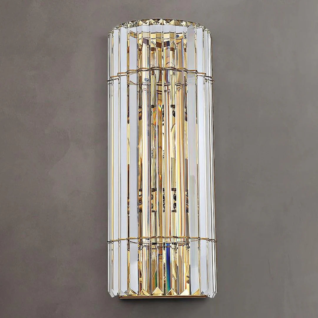 Cylindrical Crystal Wall Light