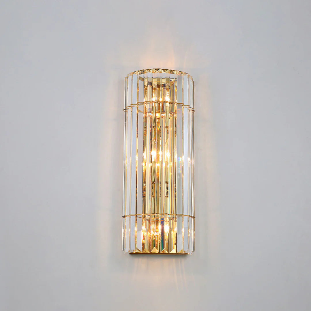 Cylindrical Crystal Wall Light