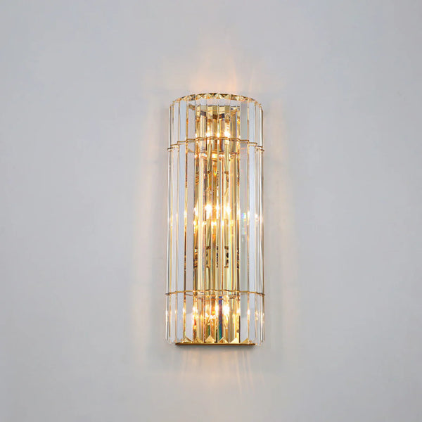 Cylindrical Crystal Wall Light