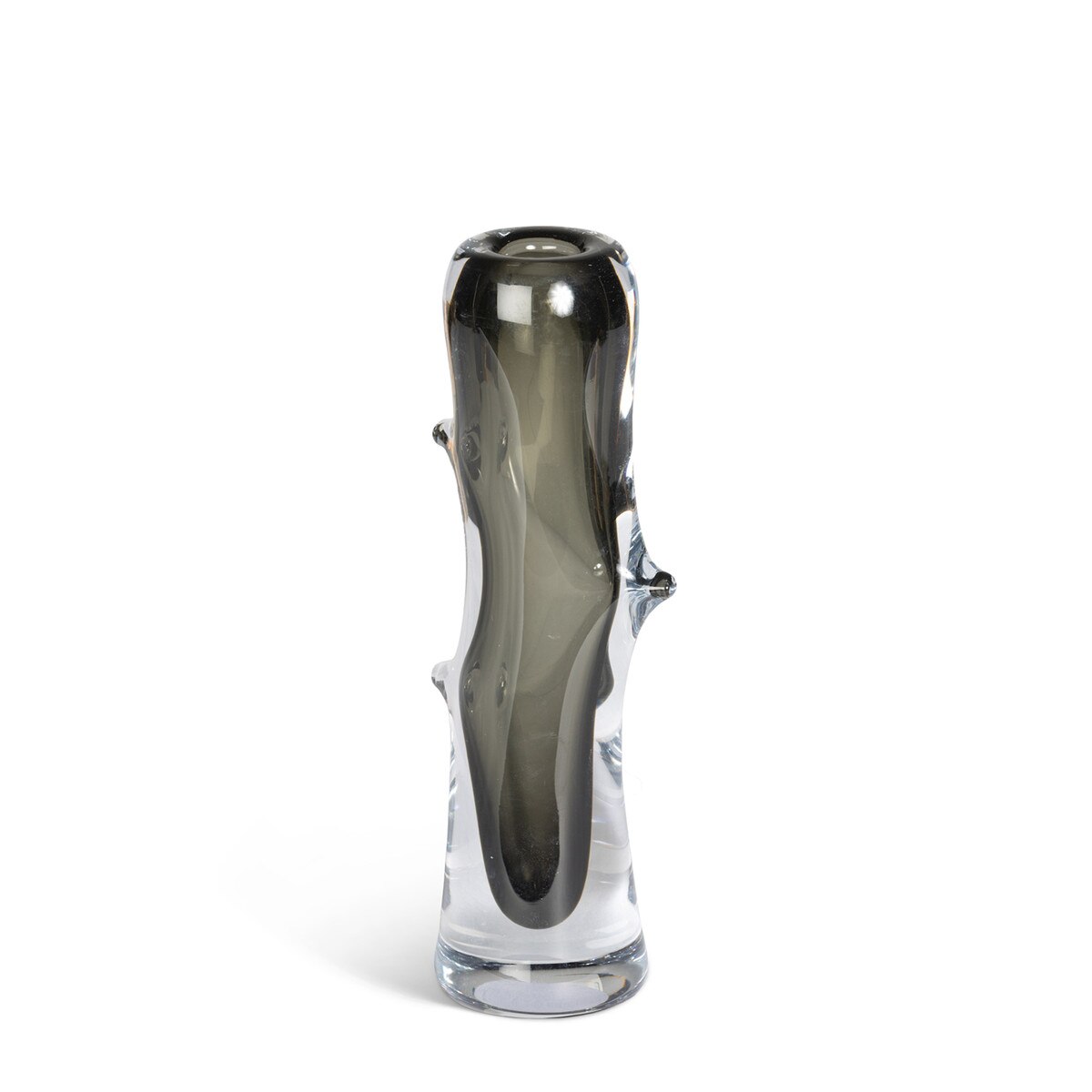 Willow Glass Vase, Medium, Charcoal