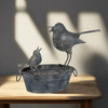 Vintage Galvanized Bird Fountain