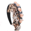 Fashionable leopard print fabric flower headband - Leopard