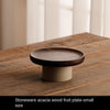 Acacia wood cake tray living room household Dim sum tray clay high fruit tray - Small Rosewood Fruit Plate (16.5*16.5*8cm)