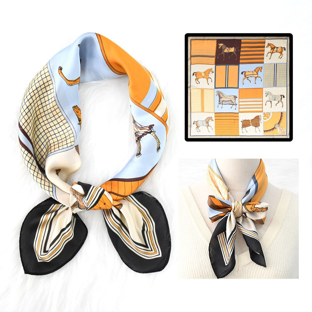 Silk Scarf Women's Sunscreen Beach Imitation Silk Versatile Silk Scarf Neckband