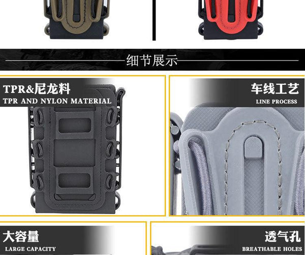Live CS Tactical Waist Hanging Box 5.56&7.62 Elastic Scorpion Quick Pull Outdoor Multi purpose Kit