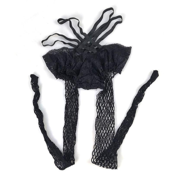 Sexy mid size mesh panties mesh socks V-waist lace sexy fishing net hollow mesh socks