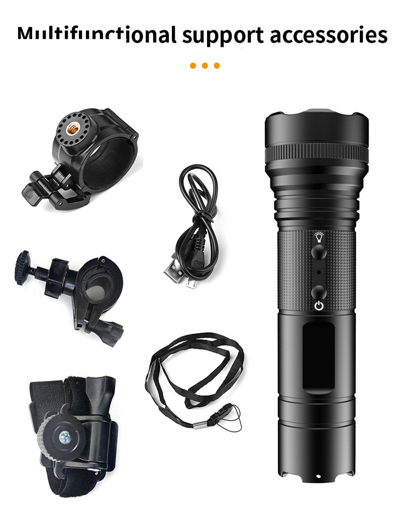 DV4000 Strong Light Flashlight Driving and Cycling Helmet Recorder 120 degree 4K HD Waterproof Camera Guide