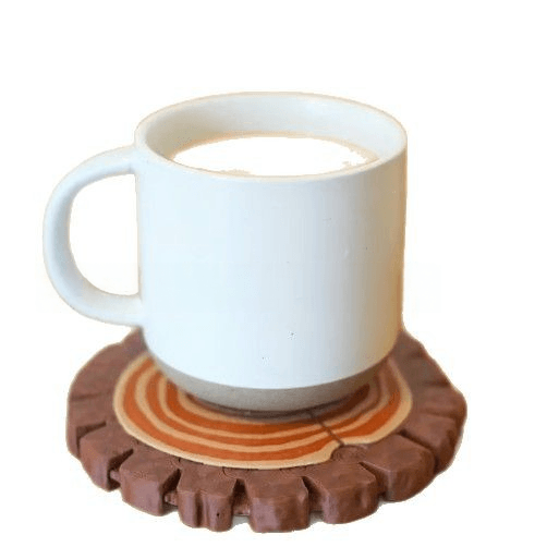Printed wooden coasters Creative coffee cup holder Portable coaster
