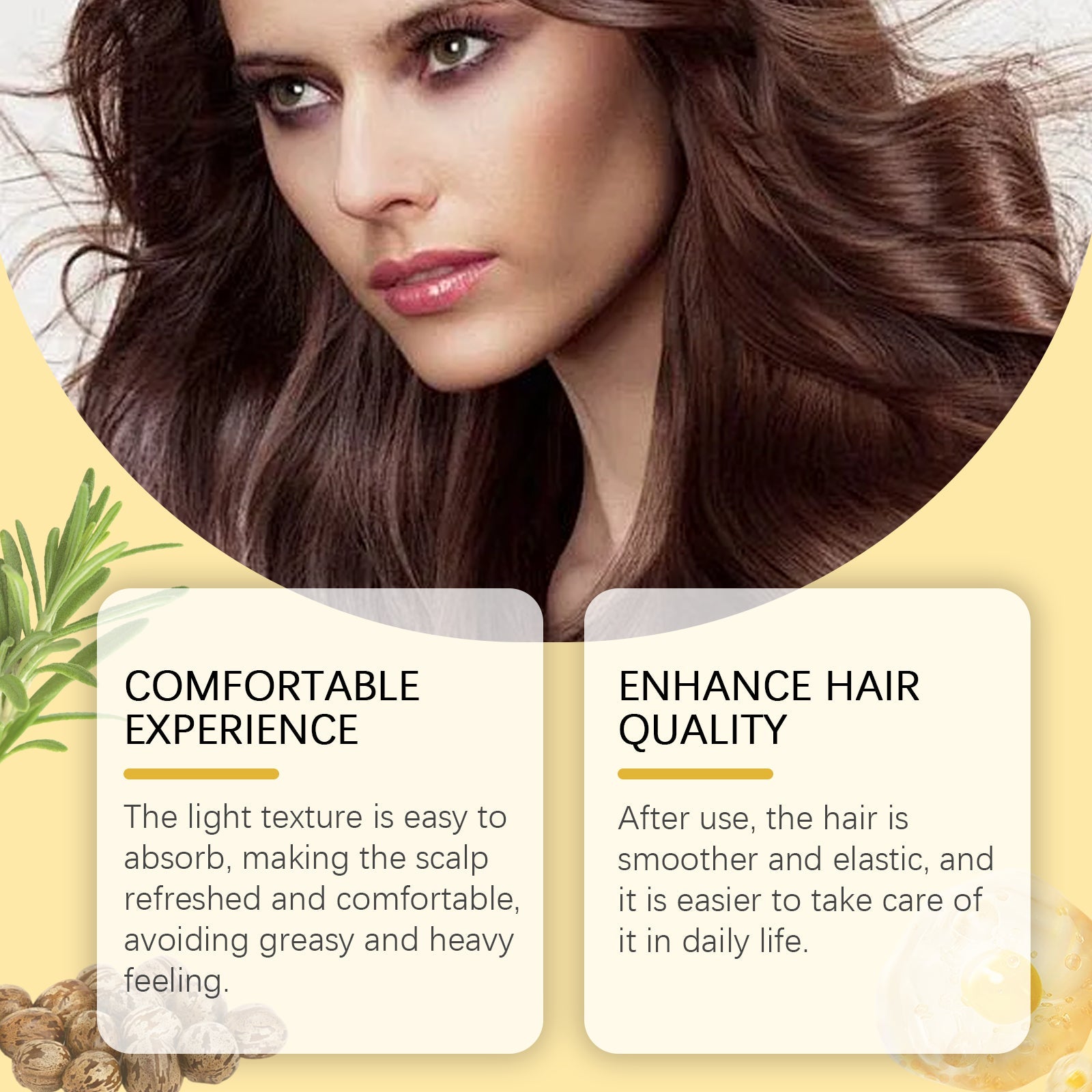 Rosemary Mint Hair Care Oil Hydrating Hair Care Soft Nourishing Hydrating Daily Massage Hair Care Oil