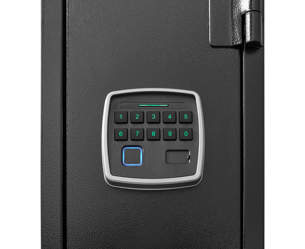 5 gun safes with 3 pistol pockets, quick access biometric adjustable heavy-duty gun rack mounted gun safes