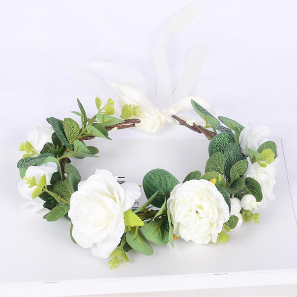 Forest Women's Wreath Fabric Flower Vine Hair Accessories Outdoor Scenic Area Dance Independence Day Wreath Headwear