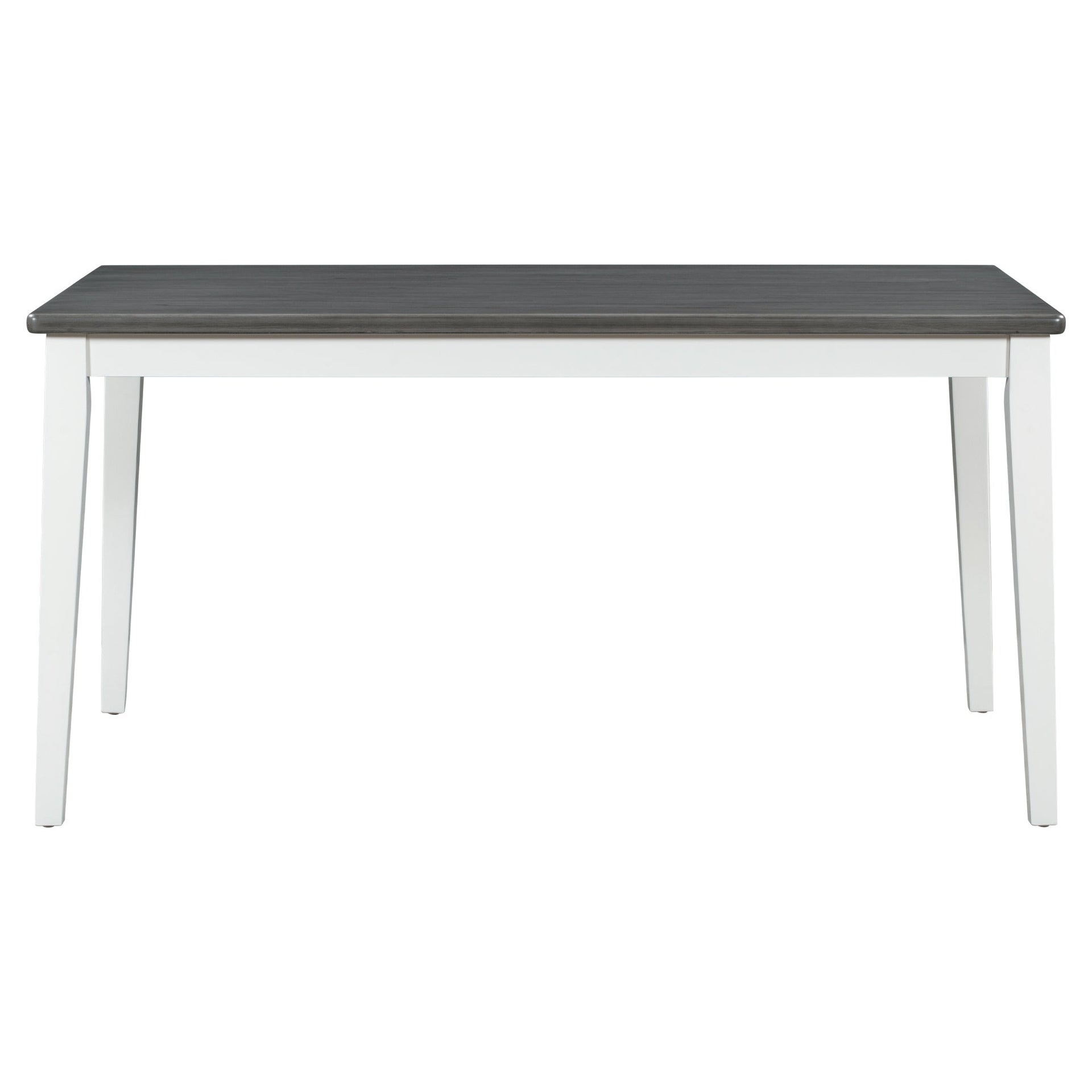 TREXM Classic and Traditional Style 6 - Piece Dining Set, Includes Dining Table  4 Upholstered Chairs & Bench (White+Gray)