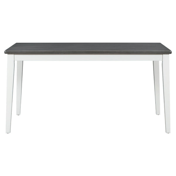 TREXM Classic and Traditional Style 6 - Piece Dining Set, Includes Dining Table  4 Upholstered Chairs & Bench (White+Gray)