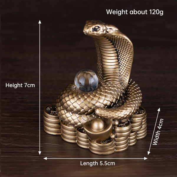 2025 Snake Year Resin Snake Decoration, Chinese Style Desktop Lucky Ornament