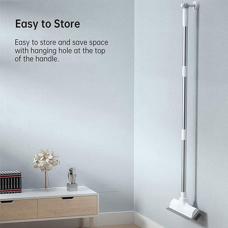 2-in-1 Floor Scrub Brush with Long Adjustable Handle. Multifunctional for Bath & Kitchen