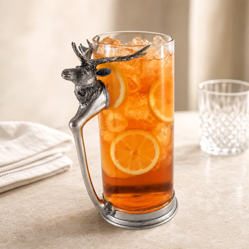 Deer Glass Pitcher in Lodge Style