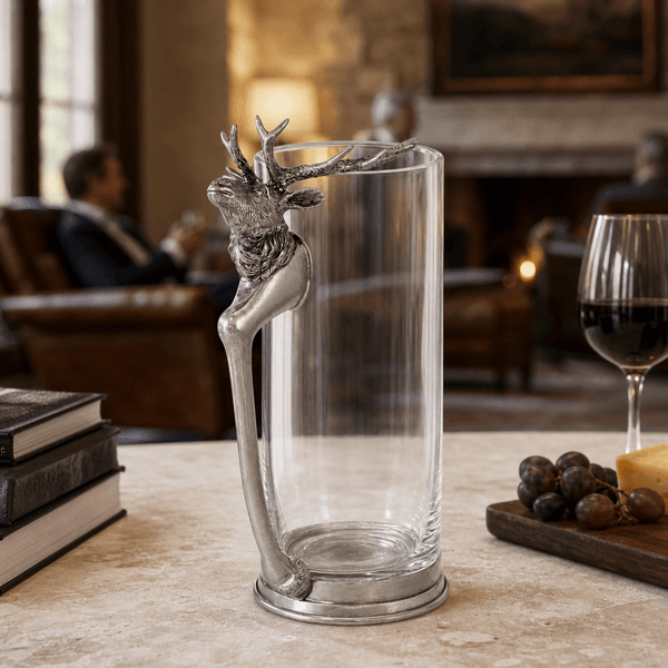 Deer Glass Pitcher in Lodge Style