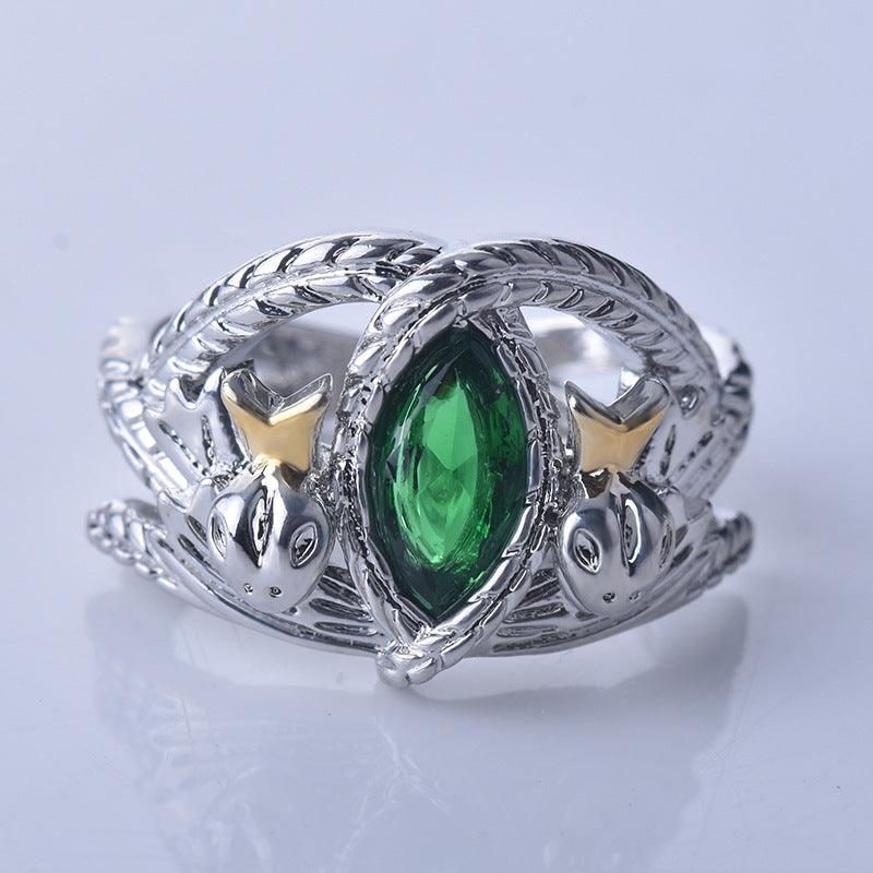 Plated with s925 Silver Mighty Ring, Aragon Ring, Barakh Ring, European and American Ins Two tone Ring