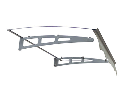 GarLUGH DA4734W Series Door Window Awning Made of 0.137 Inch Thick Crystal Solid Polycarbonate Sheet in size of 47