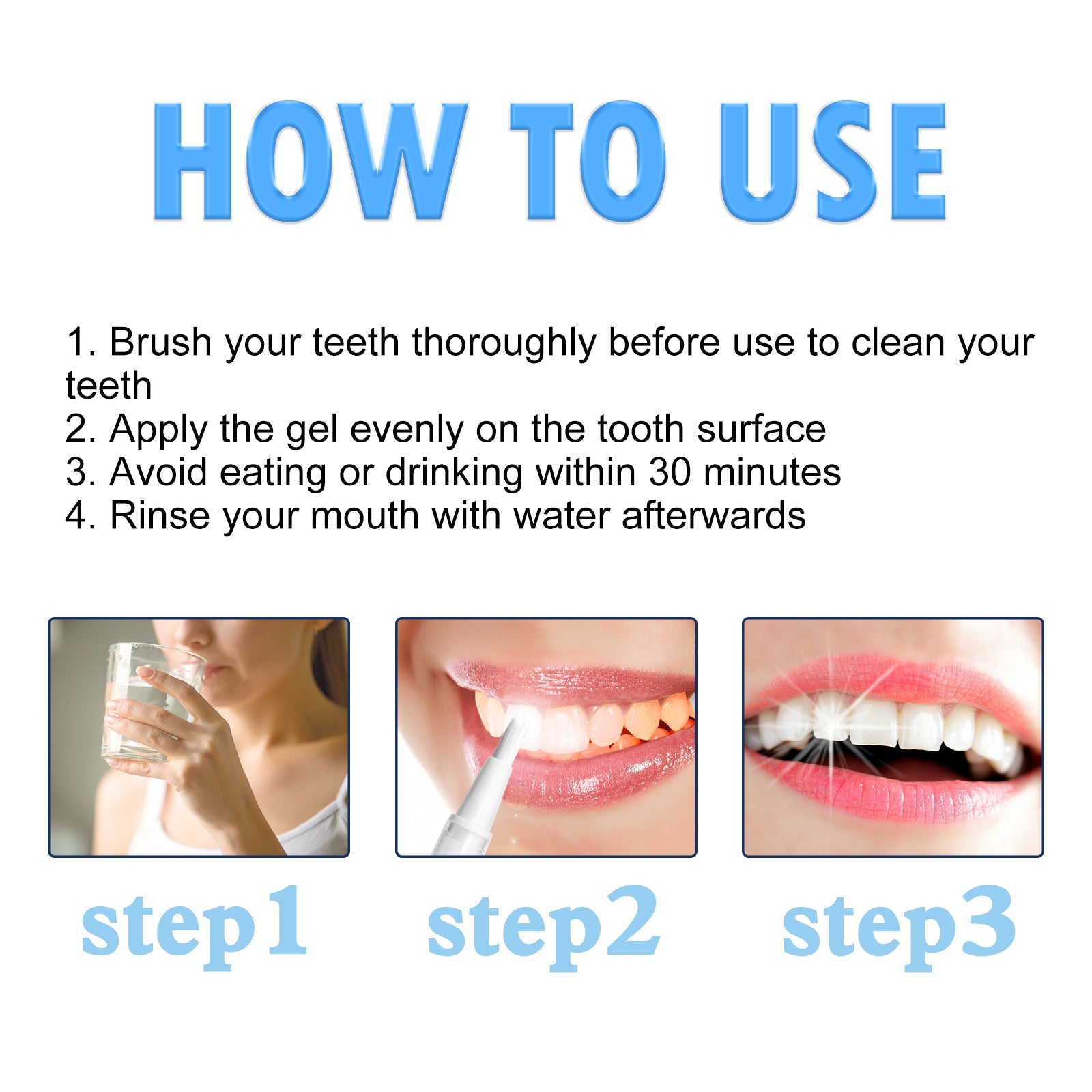 Teeth Brightening Repair Gel, Oral Care Beauty Cleaning Teeth White Brightening Pen