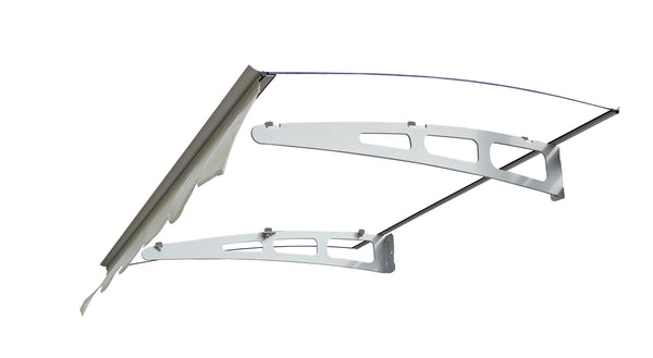 GarLUGH DA4734W Series Door Window Awning Made of 0.137 Inch Thick Crystal Solid Polycarbonate Sheet in size of 47