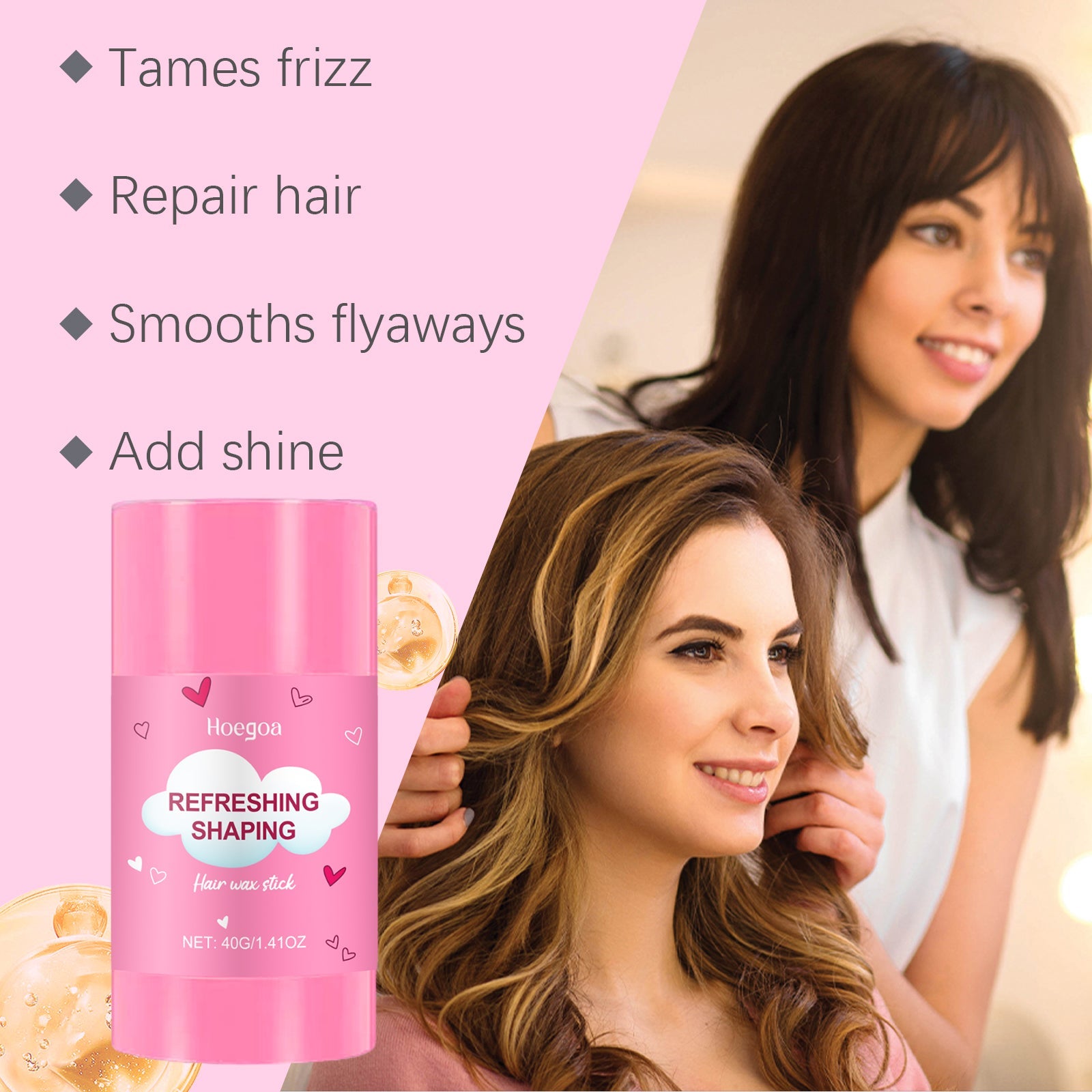 Hair Wax Stick Refreshing To Improve Frizz Lasting Nourishing Shine Styling Hair Moisturizing Hair Wax Stick