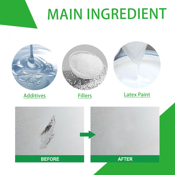 Wall Repair Paint: White Wall Repair Roller Brush Moisture-Proof Peeling Cover Stains And Cracks Renovation Paint