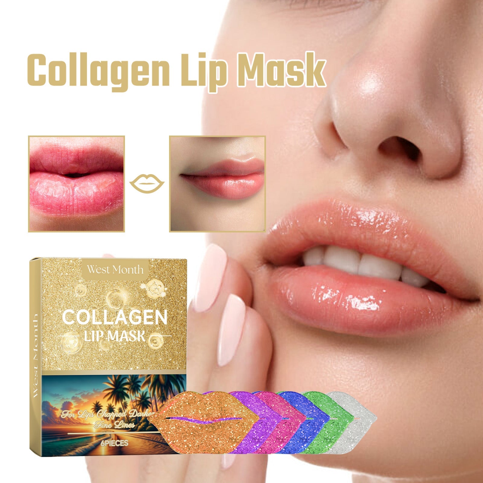 Collagen Lip Mask Repair Dry, Hydrating, Hydrating And Light Lip Line Lip Mask