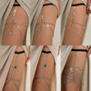 Lolita lace sexy leg ring body chain spicy girl beach fringe rhinestone thigh chain