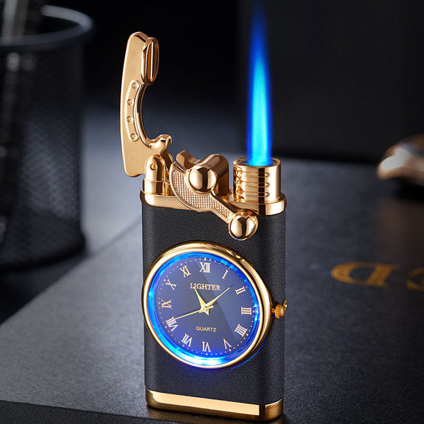 Multi functional electronic watch cigarette lighter integrated into one machine, versatile men's gift lighter
