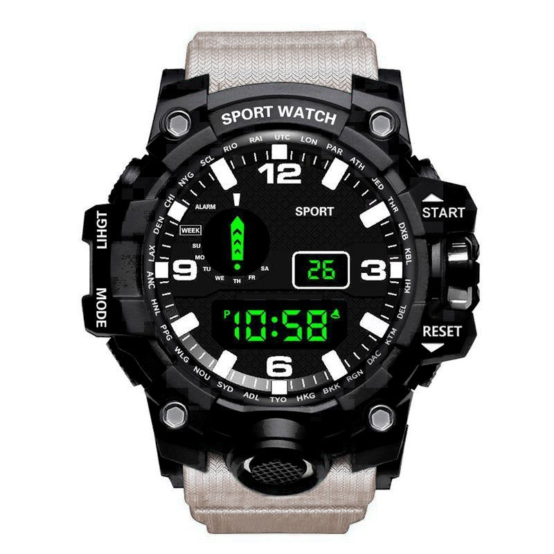 Multi functional outdoor men's electronic watch for male and female students running sports watch