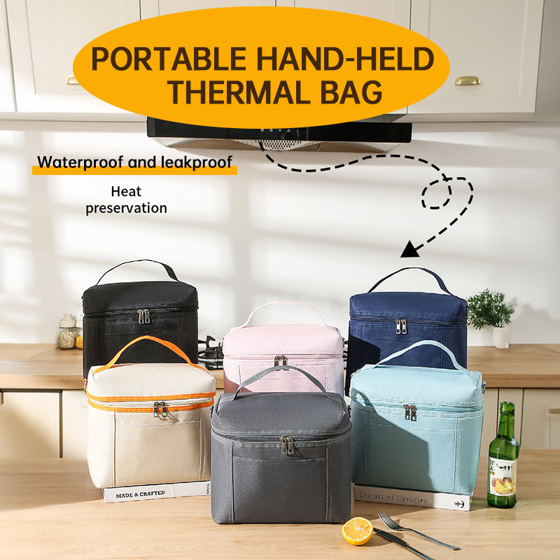 Women's lunch bag. Light, insulated, leak - proof, waterproof. Adjustable strap, reusable, for work, picnic, travel.