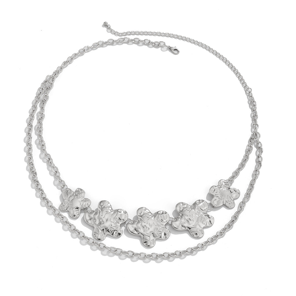 Punk exaggerated big heart metal style body chain sexy starfish waist chain