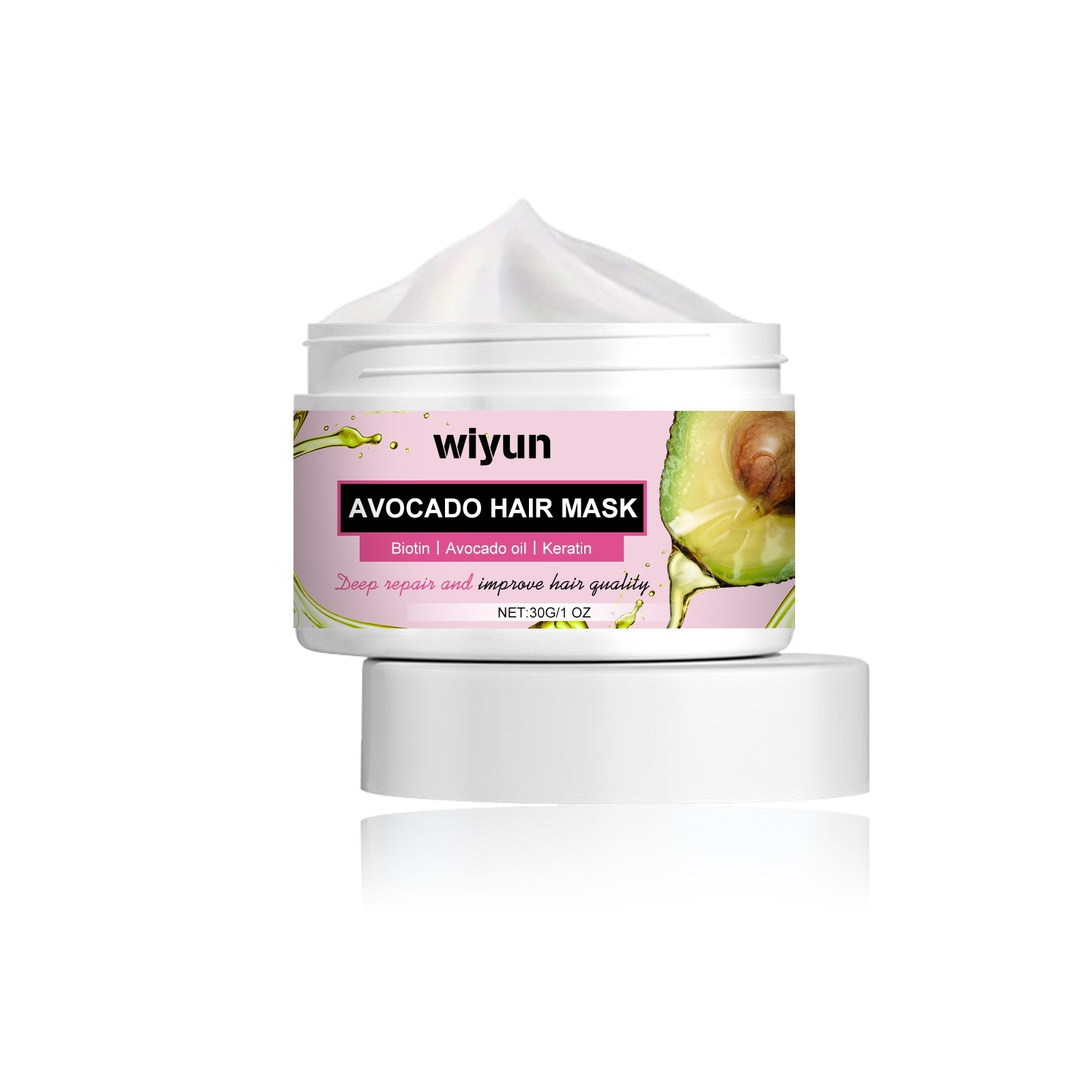 Avocado Hair Mask, Moist Smooth Hair Repair Damaged Hair Tail Hair Dry Short-Tempered Membrane