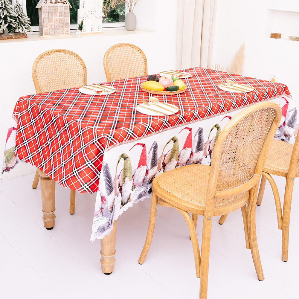 Christmas Decoration Creative Christmas Printed Tablecloth Table Flag Christmas Desktop Decoration Supplies