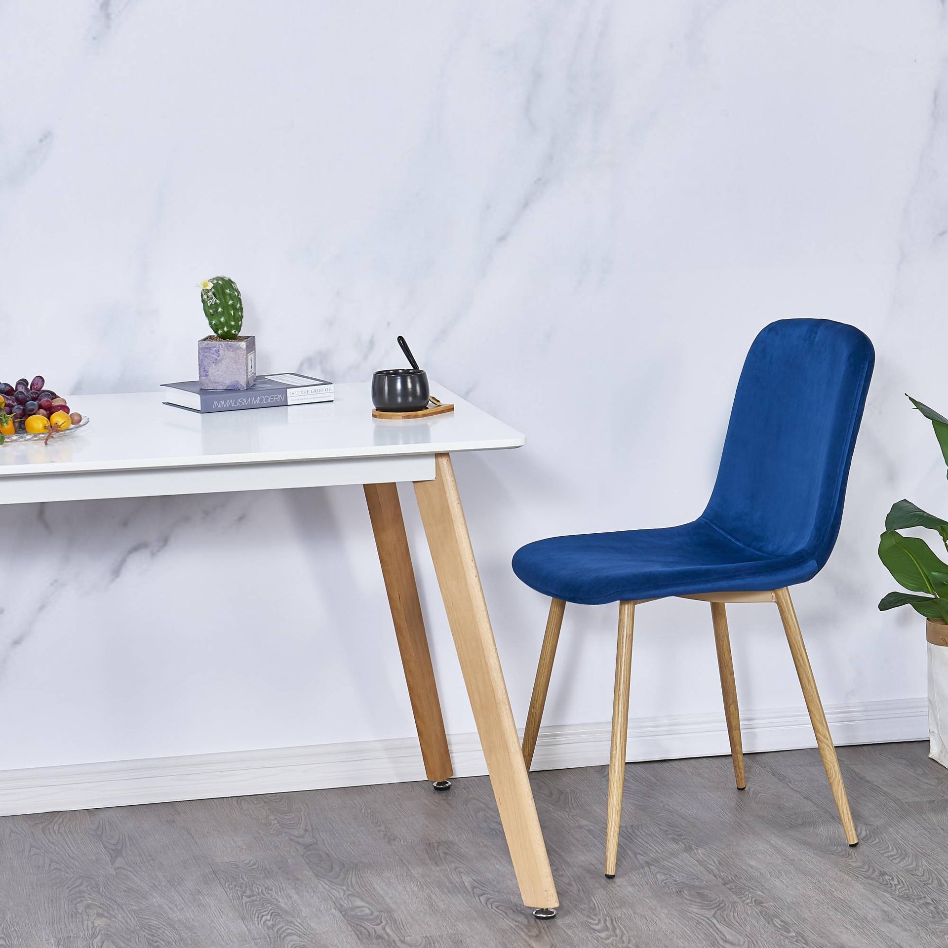 Dining Chair 4PCS（BLUE）Modern style New technology Suitable for restaurants cafes taverns